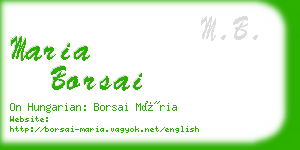 maria borsai business card